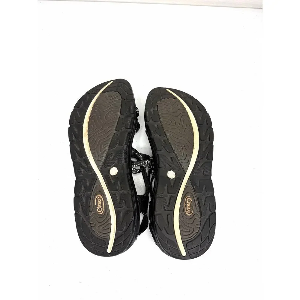 Chaco Women's Z/Volv X2 Sandals Sz 8 Black White Dash Hiking Outdoors Comfort